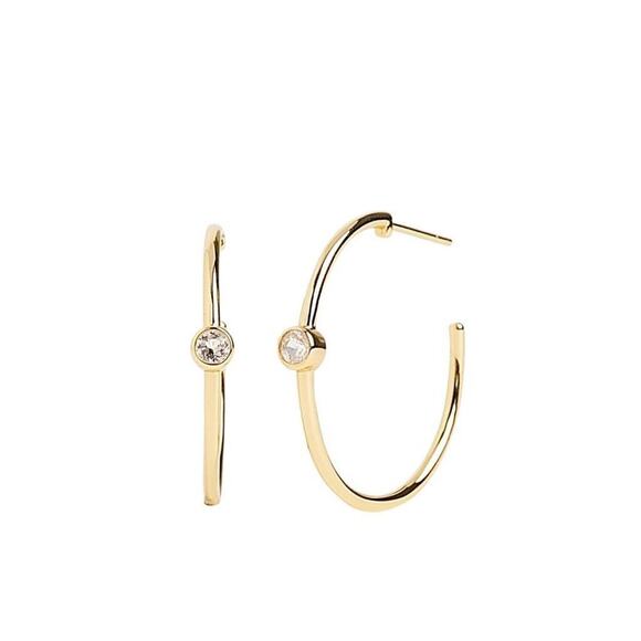 Marrin Costello Jewelry - Marrin Costello Mystique Hoops 14K Gold Plated w/ Topaz NWT
